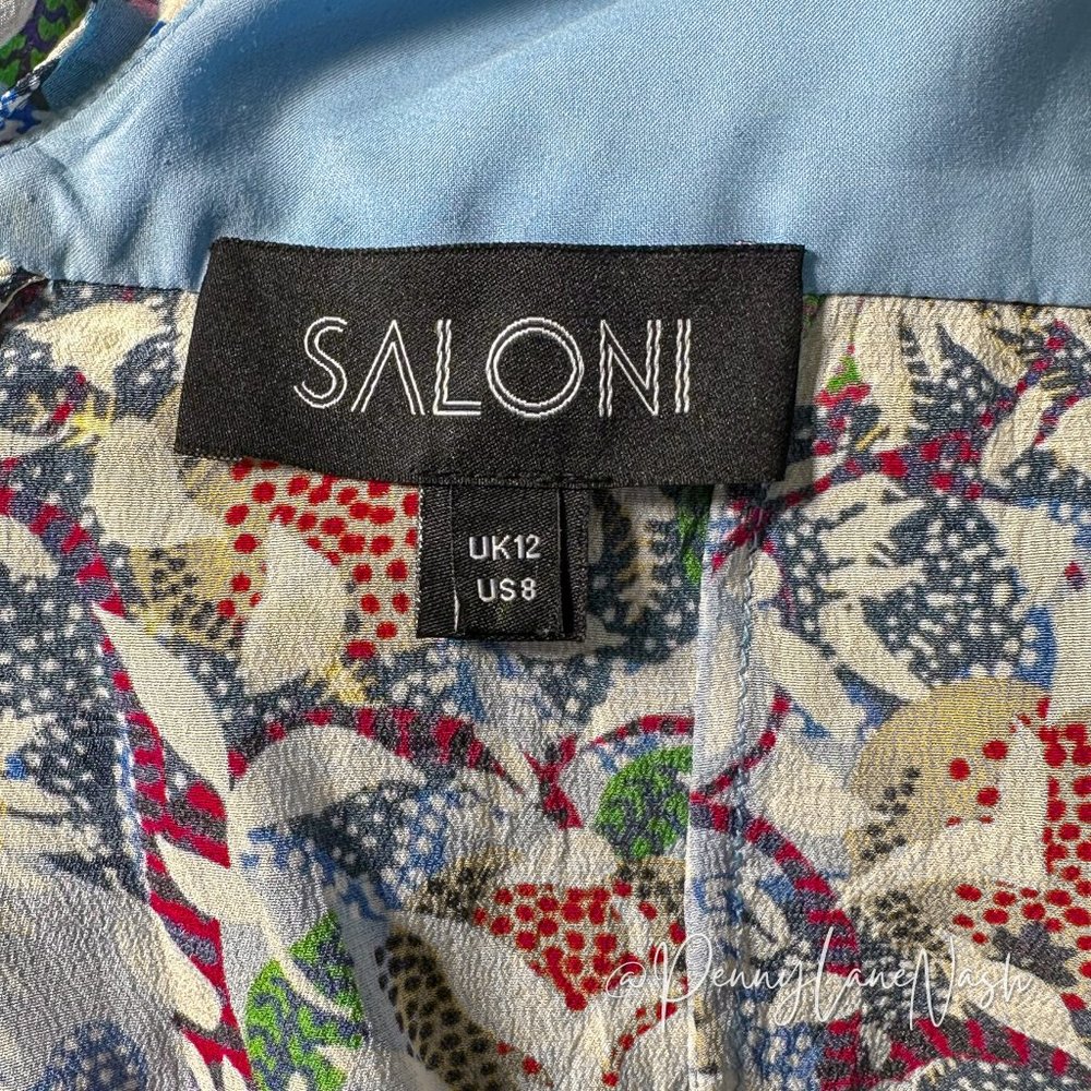 Saloni Floral Silk Holly Margerite Midi Dress - Picture 14 of 16